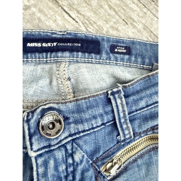 Miss Sixty Womens Jeans Blue Skinny Fit Radio Stretch Denim Low Rise Y2K Size 24 - Picture 4 of 12